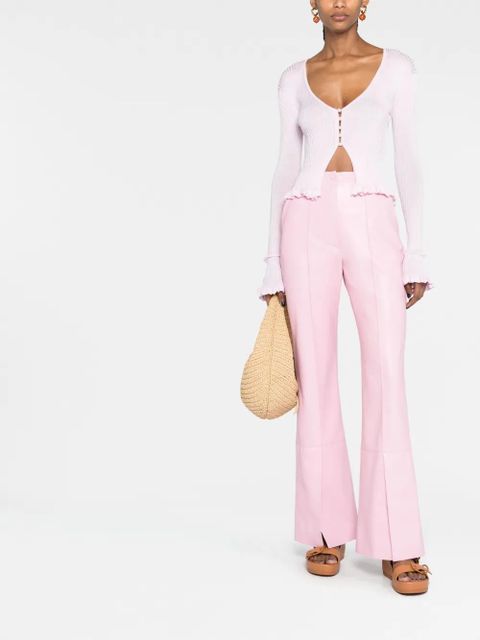 Nanushka split-hem flared trousers - Pink - zdjęcie produktu nr 2