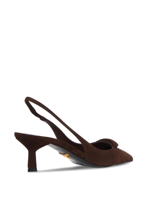 Prada Triangle-logo sling back pumps - Brown - zdjęcie produktu nr 2
