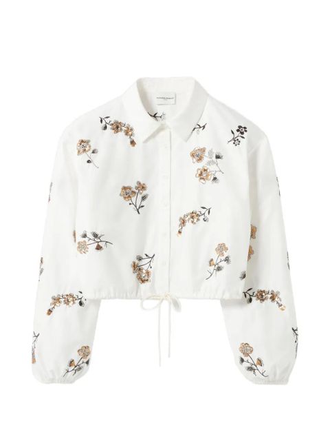 Claudie Pierlot floral drawstring shirt - White - zdjęcie produktu nr 1