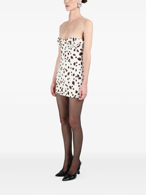 Rowen Rose dalmatian-pattern dress - White