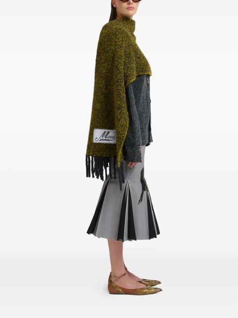 Marni V-neck logo-embroidered cardigan - Grey