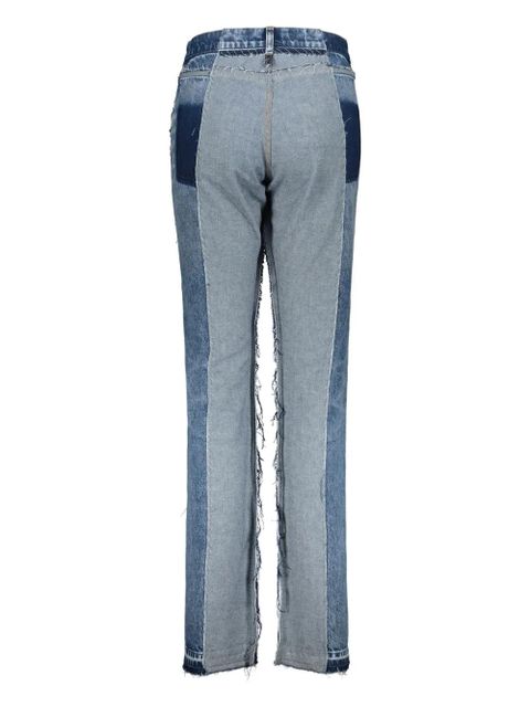 Maison Margiela stonewashed-panelled jeans - Blue