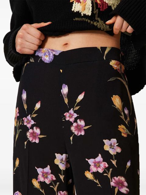 TWINSET floral trousers - Black