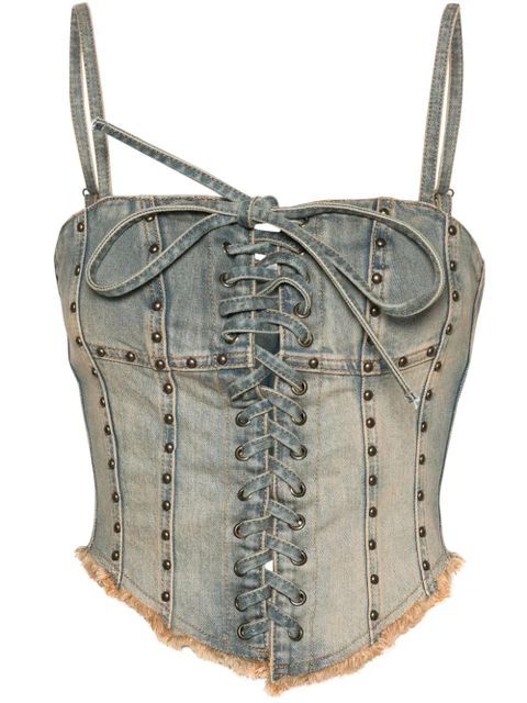 MISBHV Lara denim cropped top - Blue - zdjęcie produktu nr 1