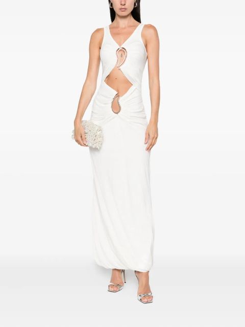 Christopher Esber paisley-ring dress - White