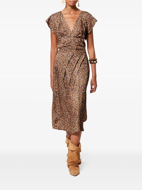 ISABEL MARANT ruffled lonea top - Brown - zdjęcie produktu nr 2