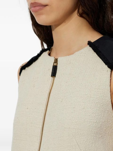 Max Mara Mito half-zip mini dress - Neutrals