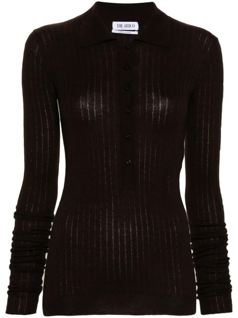 The Attico logo-appliqué sweater - Brown - zdjęcie produktu nr 1