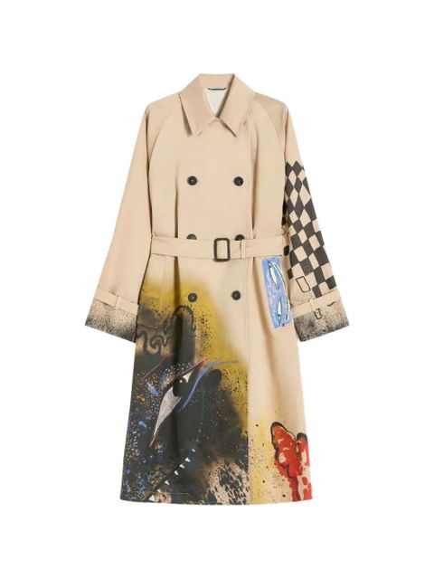 Weekend Max Mara graphic-print belted trench coat - Neutrals - zdjęcie produktu nr 1