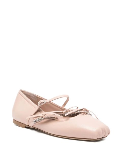 Jimmy Choo Loli embellished strap ballet flats - Pink - zdjęcie produktu nr 2