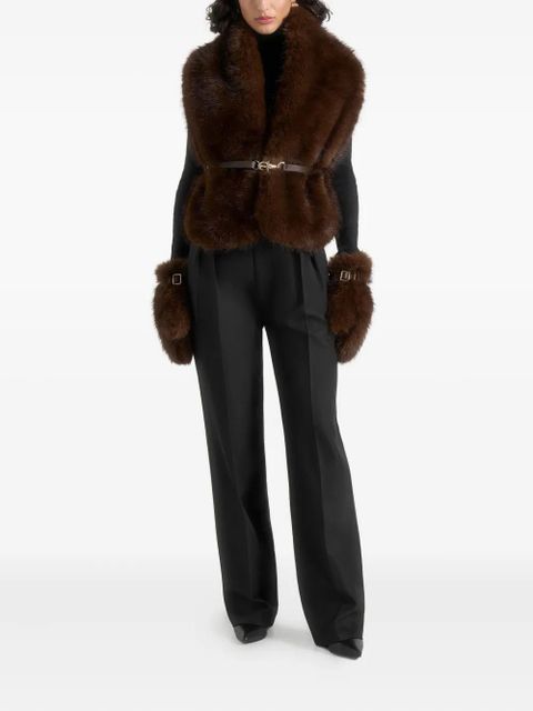 Manière De Voir Alva detachable-belt gloves - Brown