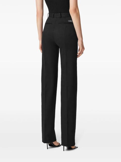 Versace high-waist straight-leg trousers - Black