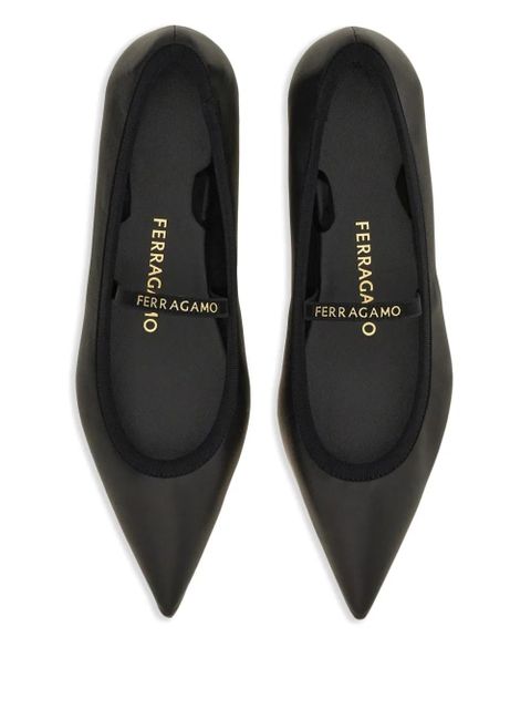 Ferragamo leather ballerina shoes - Black - zdjęcie produktu nr 2