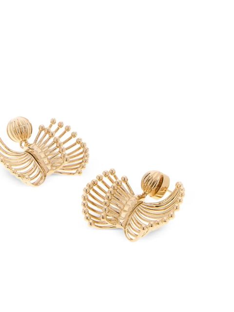 Miu Miu beaded-fan earrings - Gold - zdjęcie produktu nr 2