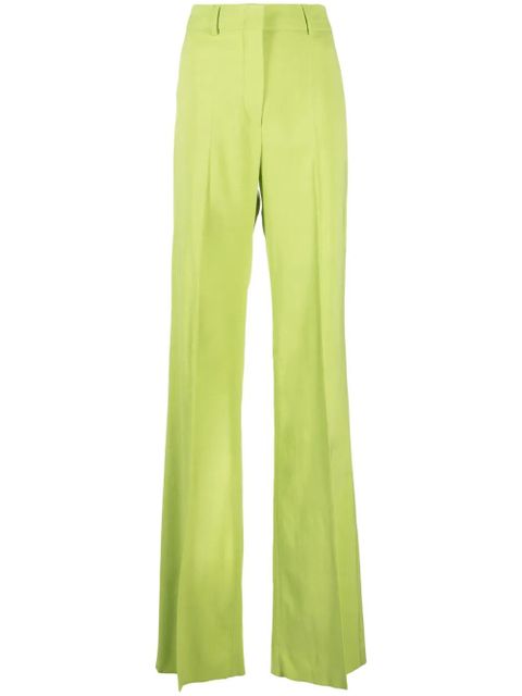 Sportmax high-waisted wide leg trousers - Green - zdjęcie produktu nr 1