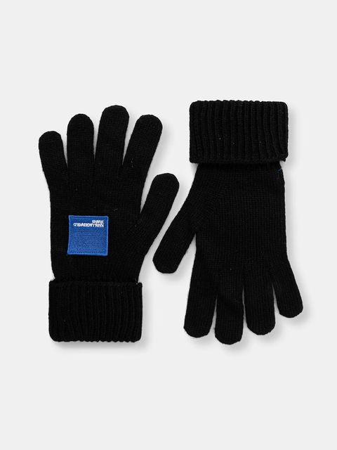 Karl Lagerfeld Jeans rękawiczki z domieszką wełny kolor czarny A4W33137 - zdjęcie produktu nr 1