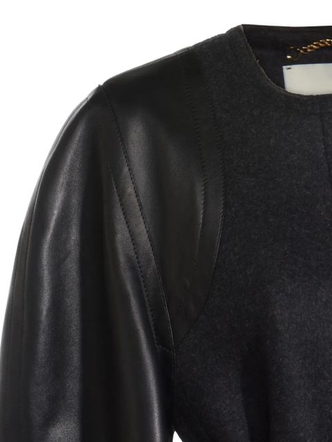 FENDI belted panelled jacket - Black