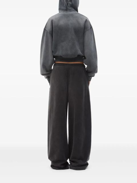 Alexander Wang rhinestone washed effect hoodie - Black