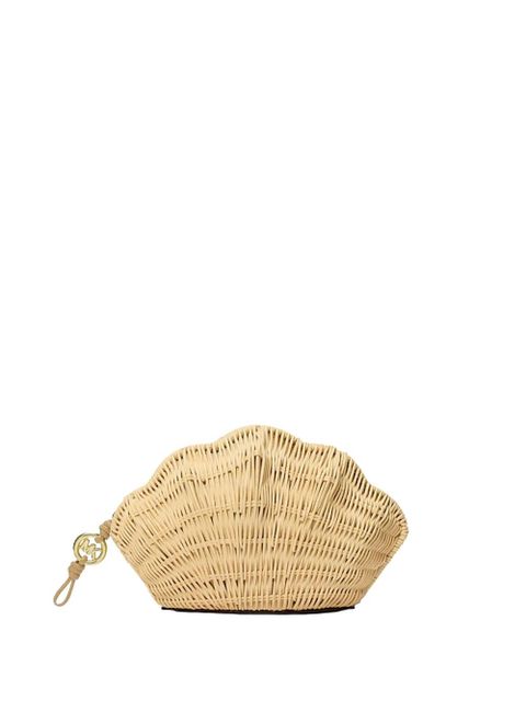 Michael Kors shell-shaped woven rattan clutch bag - Neutrals - zdjęcie produktu nr 2