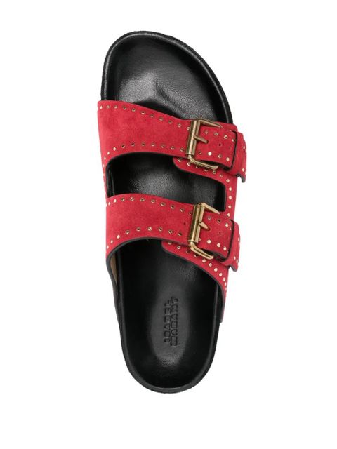 ISABEL MARANT Lennyo suede sandals - Red