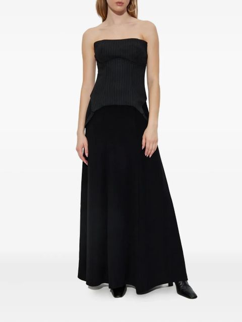 MISBHV pinstripe-panel dress - Black