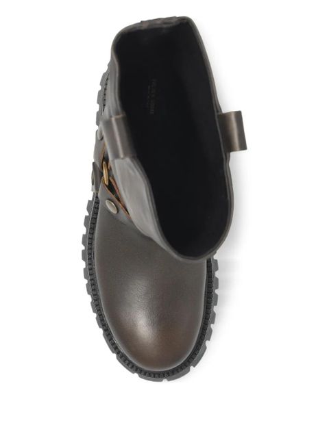 Golden Goose Kurt Chunky buckle-strap leather boots - Brown