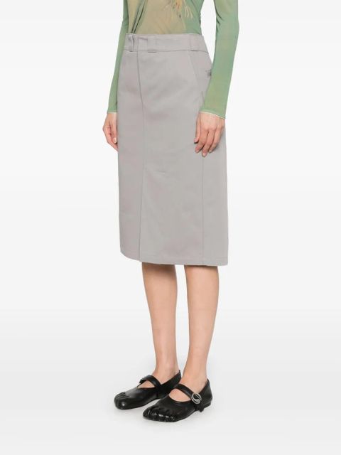 Maison Margiela cotton midi skirt - Grey