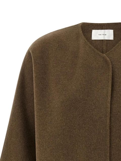 The Row Tiberus crew-neck pocket coat - Brown - zdjęcie produktu nr 2