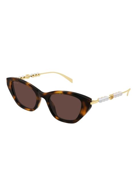 Gucci Eyewear GG1968S pearl cat-eye sunglasses - Brown - zdjęcie produktu nr 2