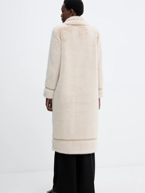 Twinset płaszcz kolor beżowy 252TT2152