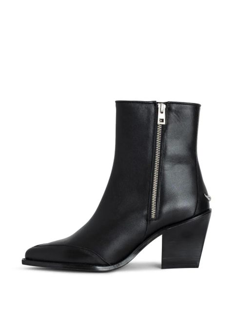 Zadig&Voltaire Cara 70mm leather boots - Black