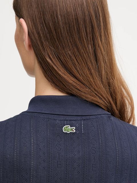 Lacoste polo bawełniane damski kolor granatowy DF5296