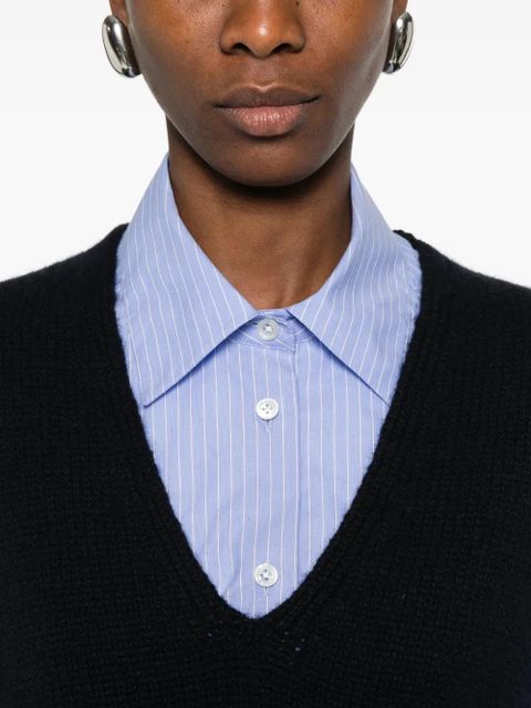 The Row Marte ribbed-knit vest - Blue