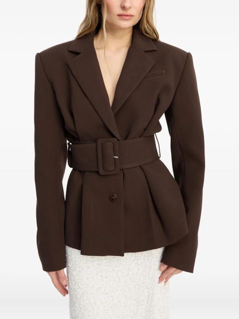 ROTATE BIRGER CHRISTENSEN belted blazer - Brown