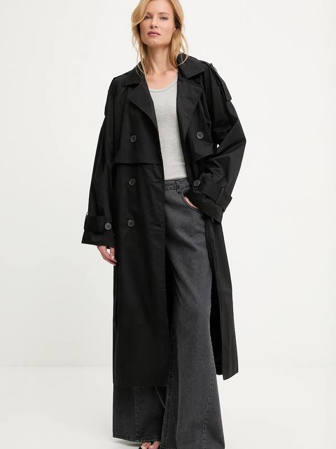 Answear.LAB płaszcz bawełniany kolor czarny - zdjęcie produktu nr 1