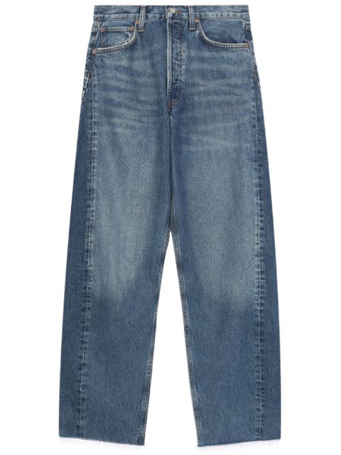 AGOLDE mid-rise cotton-blend jeans - Blue - zdjęcie produktu nr 1