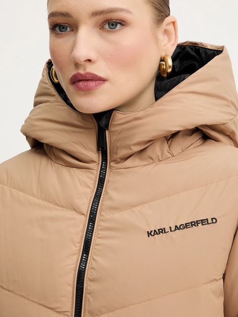 Karl Lagerfeld kurtka puchowa dwustronna kolor czarny zimowa A4W15045