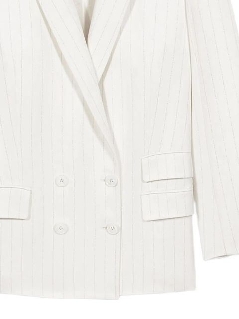 Maje pinstripe double-breasted blazer - White - zdjęcie produktu nr 2