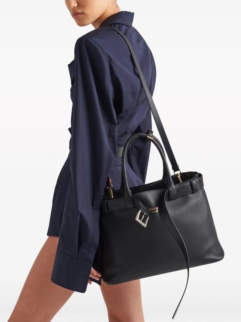 Prada large Buckle tote bag - Black