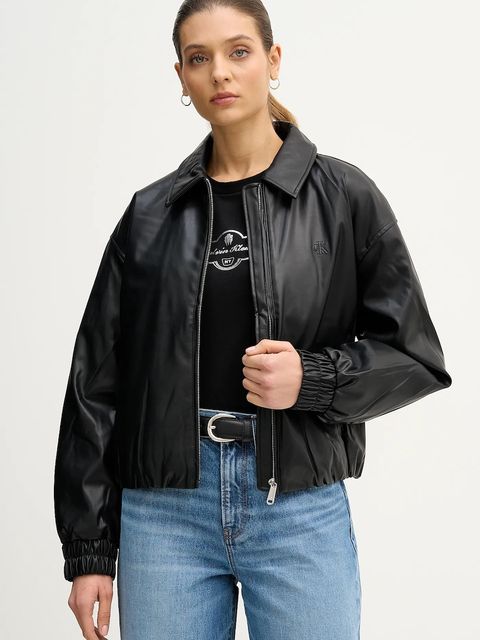 Calvin Klein Jeans kurtka kolor czarny przejściowa oversize LV047E507G - zdjęcie produktu nr 1