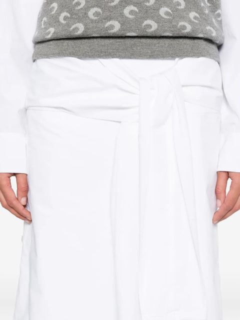 Marine Serre wrapped midi skirt - White