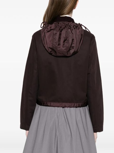 Moncler button hooded jacket - Purple