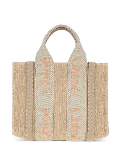 Chloé Woody tote bag - Neutrals