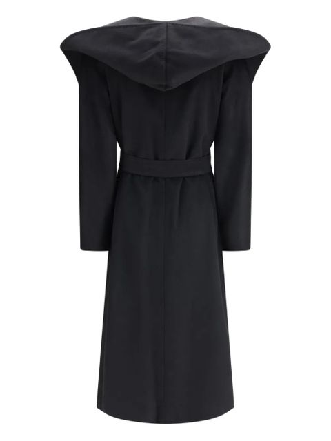 Max Mara hooded belt-fastening coat - Black - zdjęcie produktu nr 2