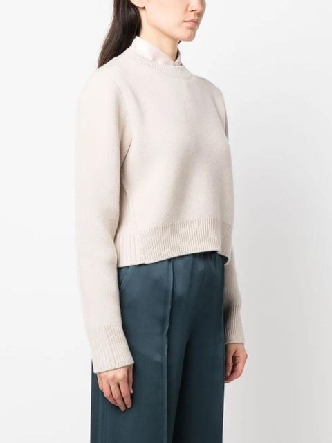 Lanvin crew-neck cropped jumper - Neutrals - zdjęcie produktu nr 2