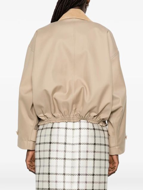 Róhe suede-collar jacket - Neutrals