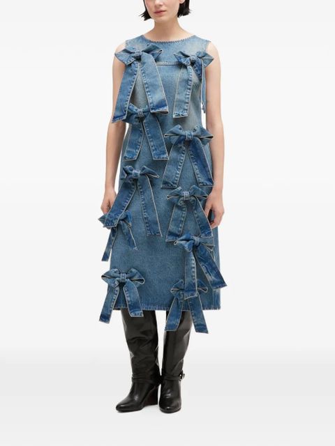 GANNI round-neck denim midi dress - Blue - zdjęcie produktu nr 2