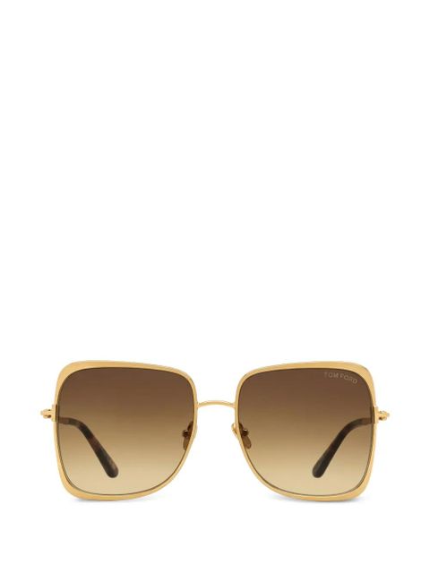 TOM FORD Eyewear Tara square-frame sunglasses - Gold - zdjęcie produktu nr 1