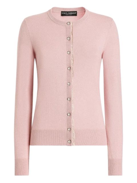 Dolce & Gabbana buttoned lace cardigan - Pink - zdjęcie produktu nr 1