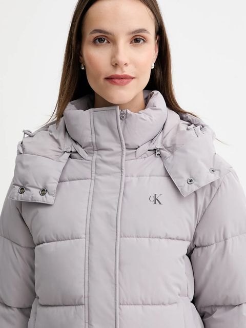 Calvin Klein Jeans kurtka kolor szary zimowa LV047D513G